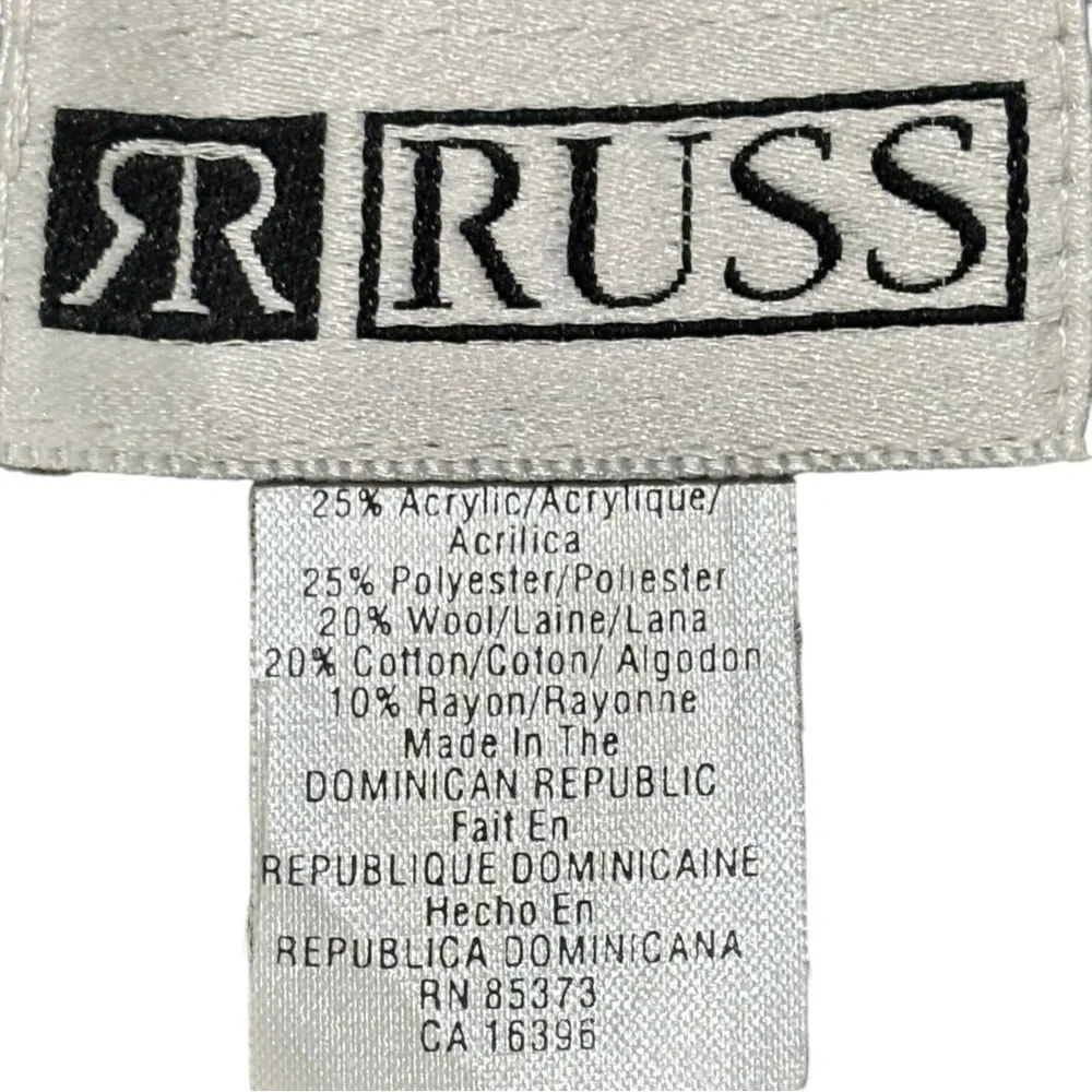 RUSS - SIZE LARGE - VINTAGE CHECKED BUTTON‎ FRONT LINED VEST -  EXC COND